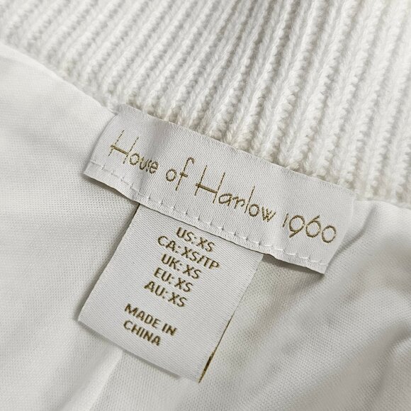 House of Harlow 1960 Womens Knit White Shorts, Beach, Lounge, Pull On, Size XS - Picture 5 of 8